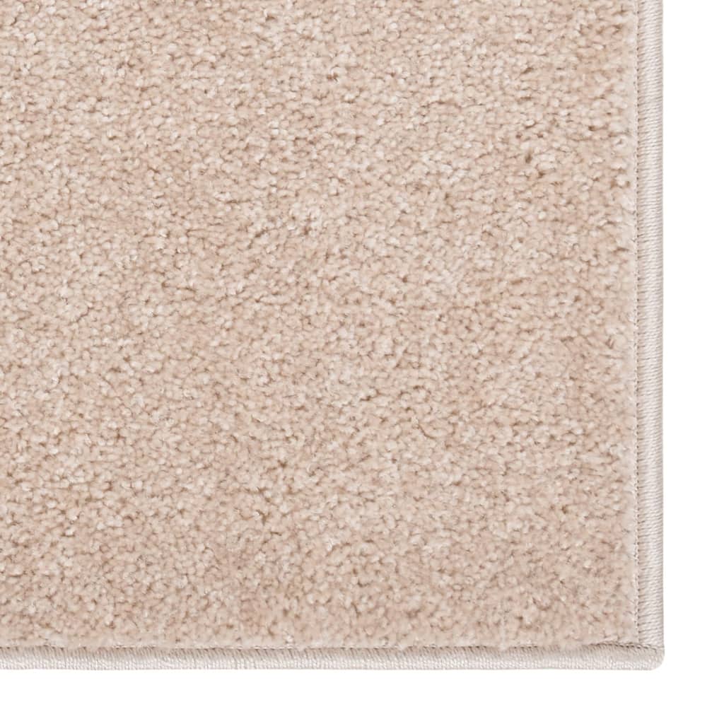 Tappeto a Pelo Corto 80x150 cm Beige Scuro 340337