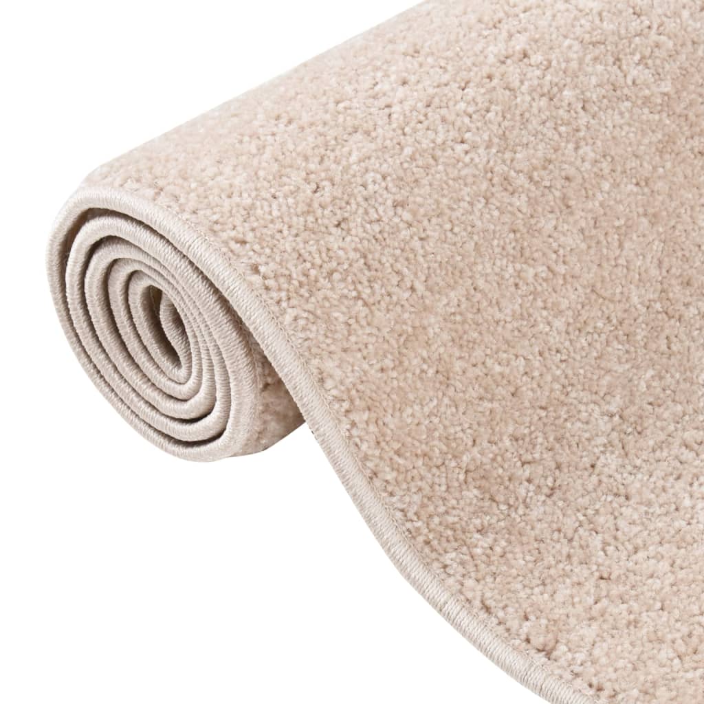 Tappeto a Pelo Corto 80x150 cm Beige Scuro 340337