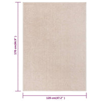 Tappeto a Pelo Corto 120x170 cm Beige Scuro 340339