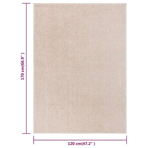 Tappeto a Pelo Corto 120x170 cm Beige Scuro 340339