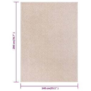 Tappeto a Pelo Corto 140x200 cm Beige Scuro 340340