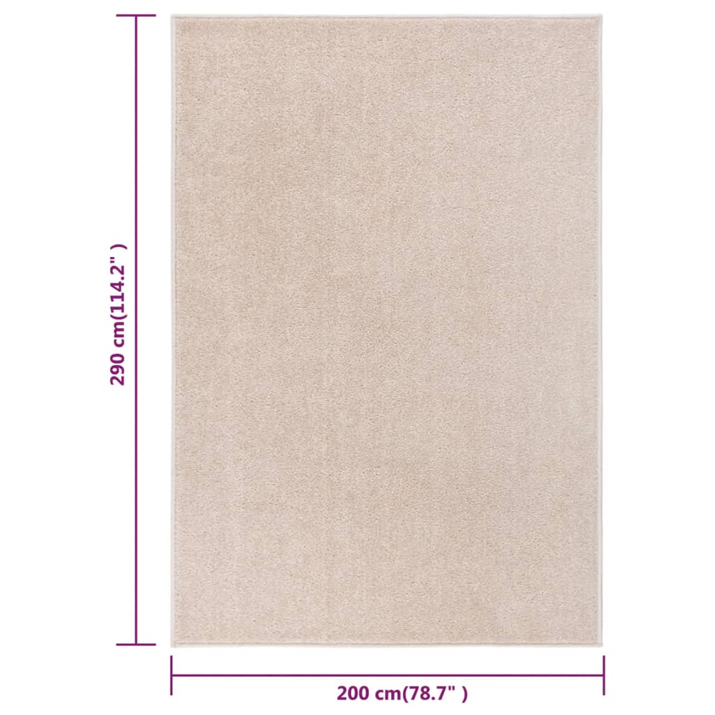 Tappeto a Pelo Corto 200x290 cm Beige Scuro 340342