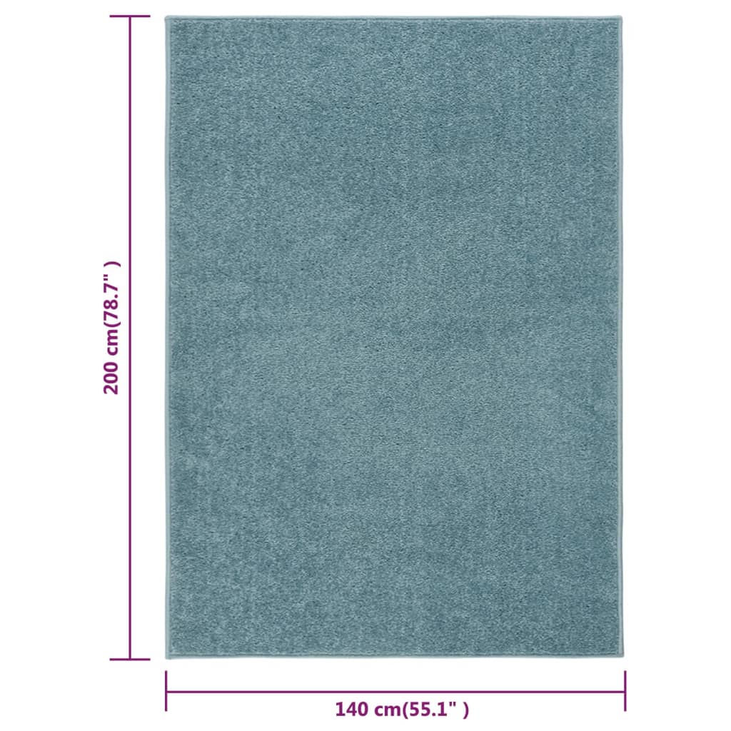 Tappeto a Pelo Corto 140x200 cm Blu cod mxl 62513