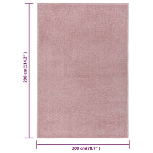 Tappeto a Pelo Corto 200x290 cm Rosa 340366