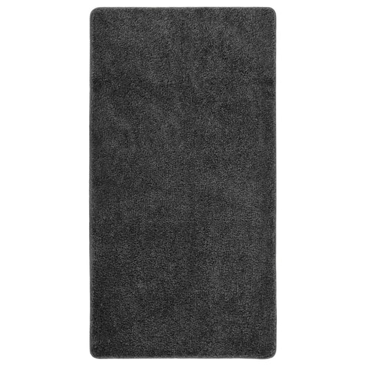 Tappeto Shaggy Grigio Scuro 80x150 cm Antiscivolo cod mxl 67095