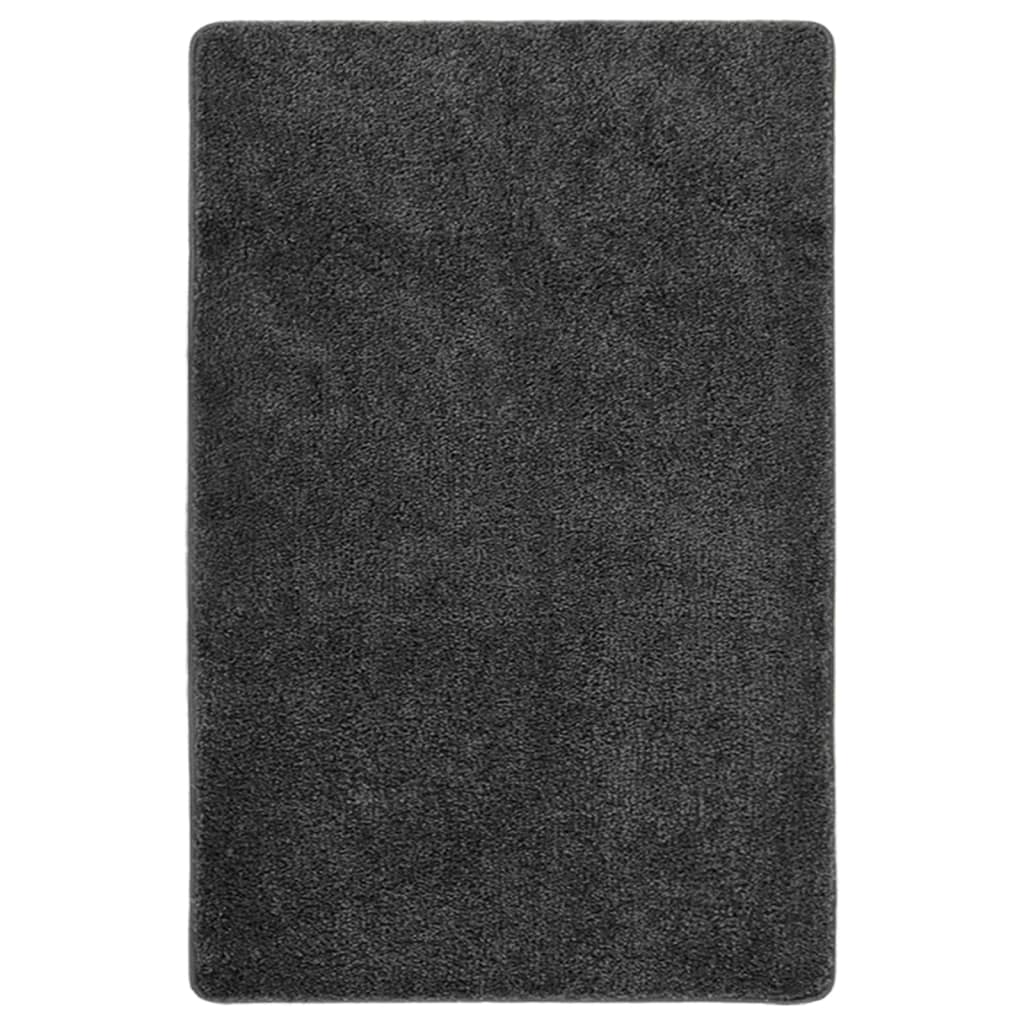 Tappeto Shaggy Grigio Scuro 200x290 cm Antiscivolo 340381