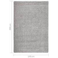 Tappeto Shaggy Grigio Chiaro 140x200 cm Antiscivolo 340384