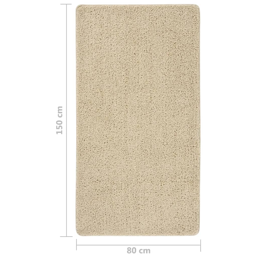 Tappeto Shaggy Crema 80x150 cm Antiscivolo cod mxl 75009