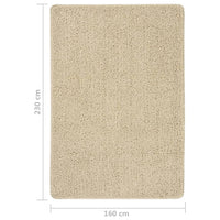 Tappeto Shaggy Crema 160x230 cm Antiscivolo 340390