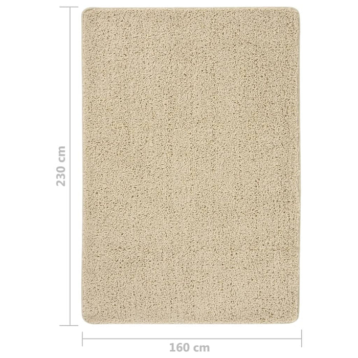 Tappeto Shaggy Crema 160x230 cm Antiscivolo 340390