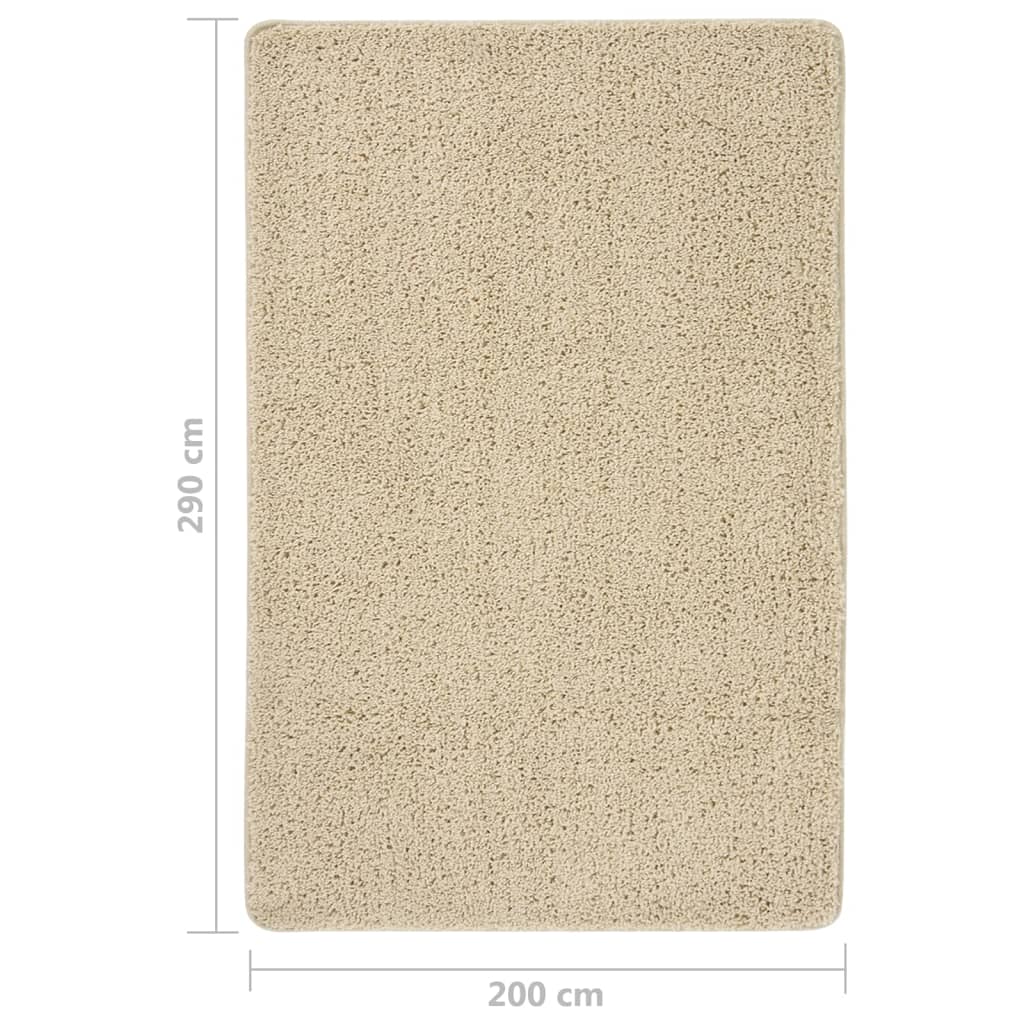 Tappeto Shaggy Crema 200x290 cm Antiscivolo 340391