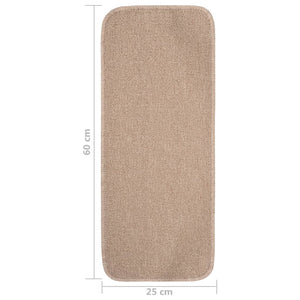 Tappetini Scale 15 pz 60x25 cm Beige Antiscivolo Rettangolari cod mxl 70787