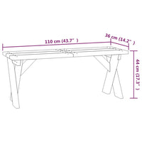 Panca da Giardino 110 cm in Legno di Pino Impregnato cod mxl 45728