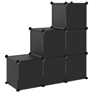 Organizzatore Portaoggetti con 6 Cubi Nero in PP cod mxl 50139