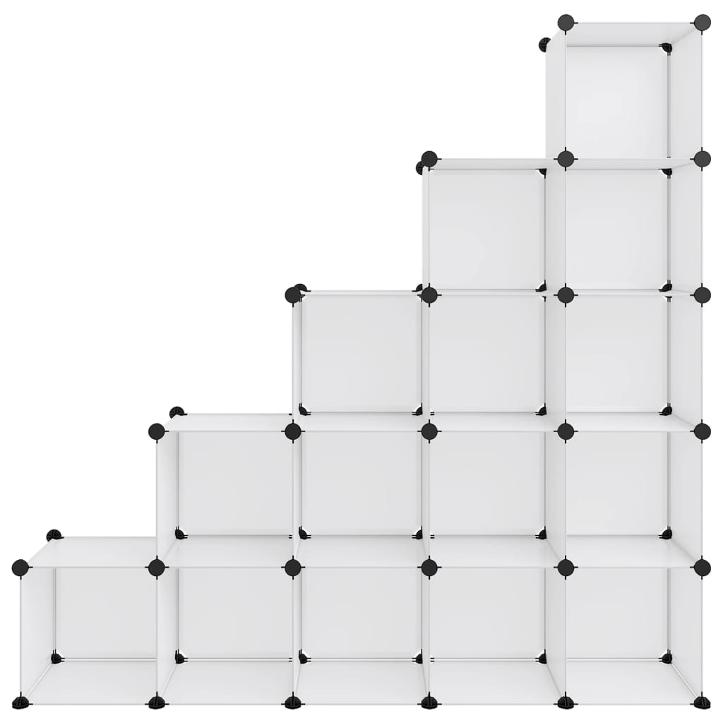 Organizzatore Portaoggetti con 15 Cubi Trasparenti in PP 340549