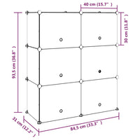 Scarpiera Nera 84,5x31x93,5 cm in PP cod mxl 42706