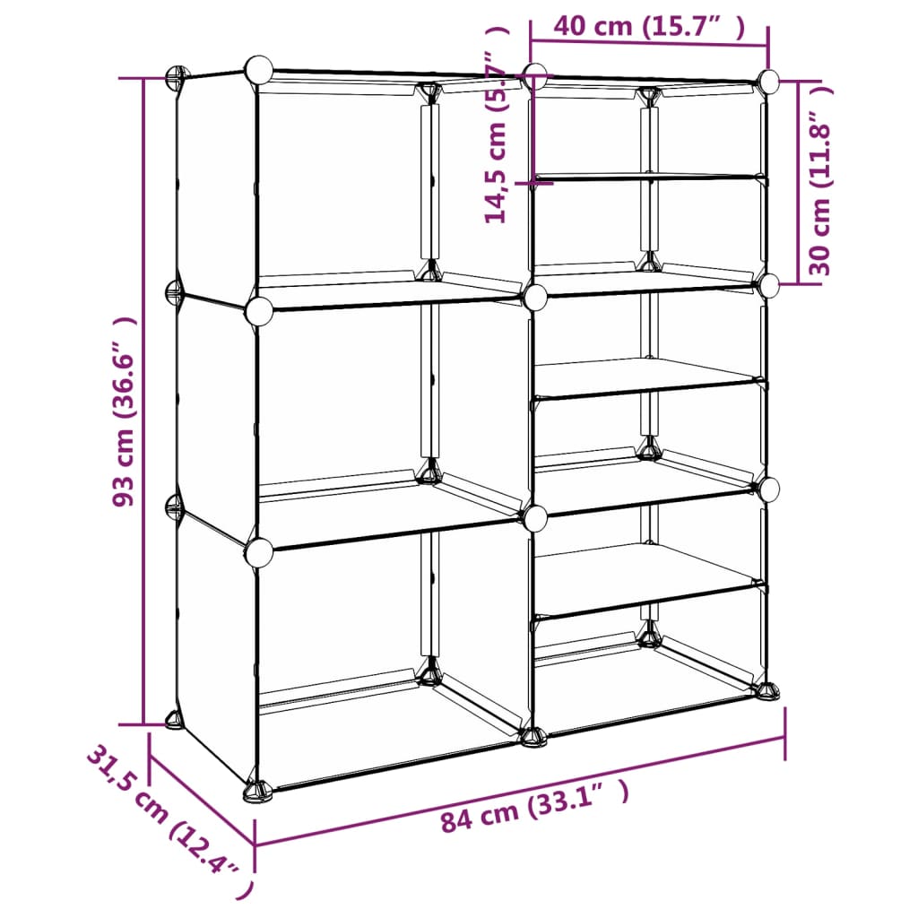 Scarpiera Trasparente 84x31,5x93 cm in PP 340568