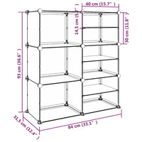 Scarpiera Trasparente 84x31,5x93 cm in PP 340568