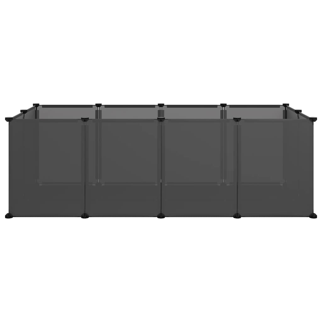 Gabbia per Piccoli Animali Nera 144x74x46,5 cm in PP e Acciaio cod mxl 53656