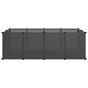 Gabbia per Piccoli Animali Nera 144x74x46,5 cm in PP e Acciaio cod mxl 53656