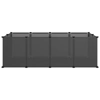 Gabbia per Piccoli Animali Nera 144x74x46,5 cm in PP e Acciaio 340571