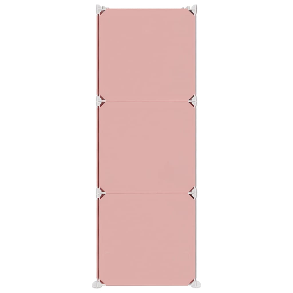 Scaffale Portaoggetti per Bambini con 6 Cubi Rosa in PP 340578