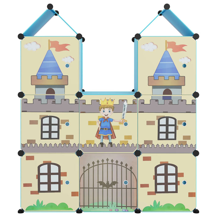 Scaffale Portaoggetti per Bambini con 8 Cubi Blu in PP cod mxl 43586