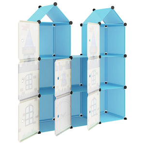 Scaffale Portaoggetti per Bambini con 8 Cubi Blu in PP cod mxl 43586