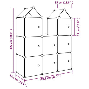 Scaffale Portaoggetti per Bambini con 8 Cubi Blu in PP cod mxl 43586