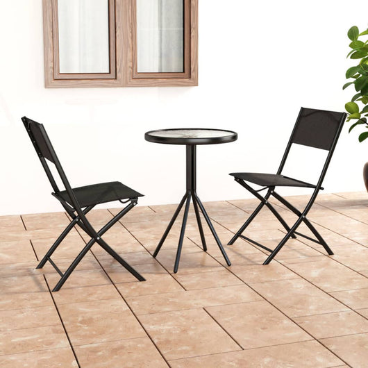 Set da Bistrot 3 pz in Acciaio Nero cod mxl 35387