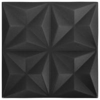 Pannelli Murali 3D 48 pz 50x50 cm Neri Origami 12 m² cod mxl 5801