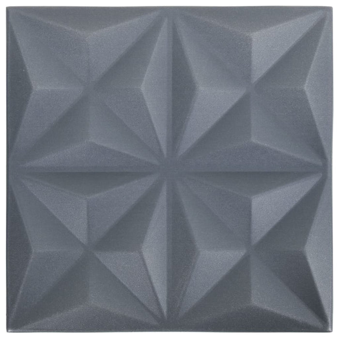 Pannelli Murali 3D 24 pz 50x50 cm Grigi Origami 6 m² cod mxl 11910