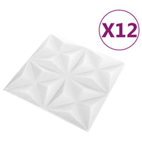 Pannelli Murali 3D 12 pz 50x50 cm Bianchi Origami 3 m² cod mxl 17070