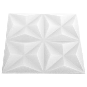 Pannelli Murali 3D 12 pz 50x50 cm Bianchi Origami 3 m² cod mxl 17070