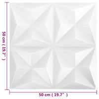 Pannelli Murali 3D 12 pz 50x50 cm Bianchi Origami 3 m² cod mxl 17070