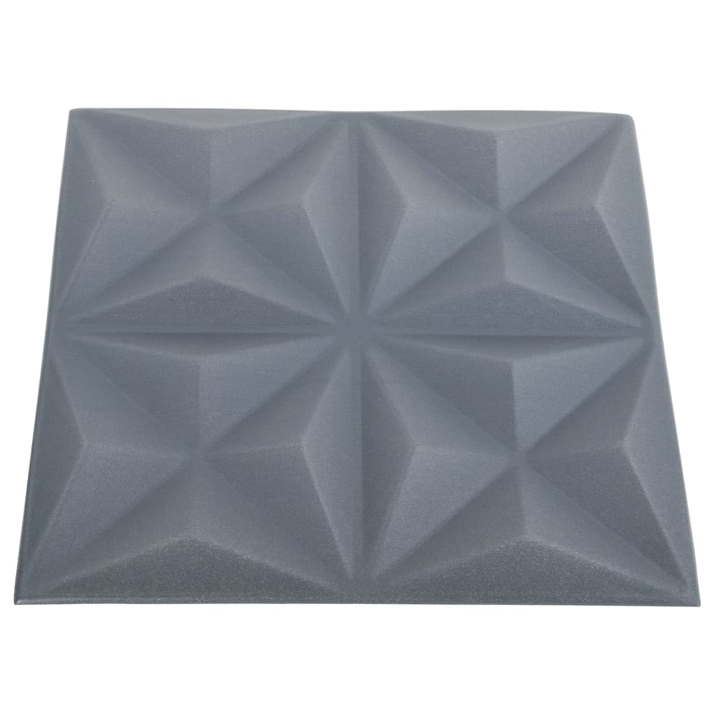 Pannelli Murali 3D 12 pz 50x50 cm Grigi Origami 3 m² cod mxl 9586