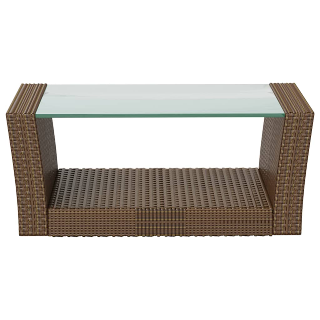 Set Divani da Giardino 8 pz con Cuscini in Polyrattan Marrone 3095943