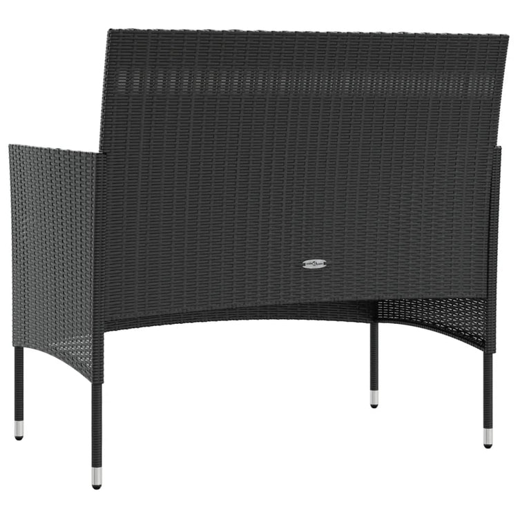 Set Divani da Giardino 8 pz con Cuscini in Polyrattan Nero cod mxl 35664