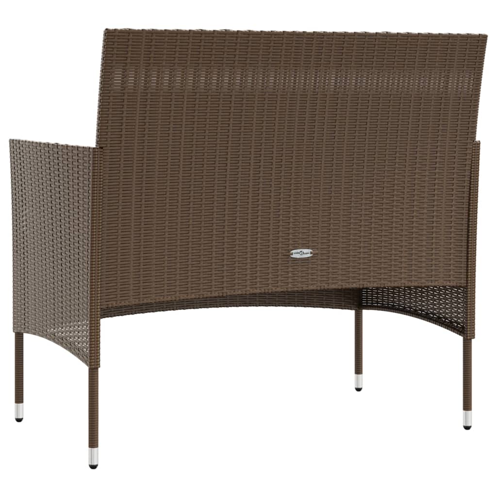 Set Divani da Giardino 8 pz con Cuscini in Polyrattan Marrone cod mxl 40574