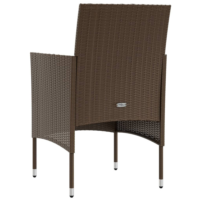 Set Divani da Giardino 8 pz con Cuscini in Polyrattan Marrone cod mxl 40574