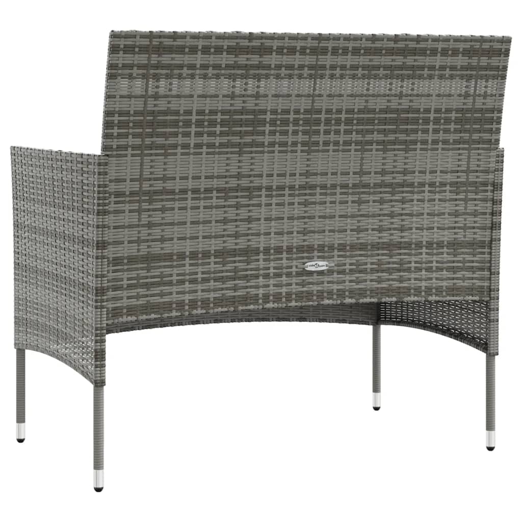 Set Divani da Giardino 8 pz con Cuscini in Polyrattan Grigio cod mxl 43288