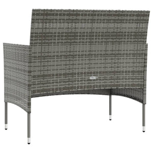 Set Divani da Giardino 8 pz con Cuscini in Polyrattan Grigio 3095959