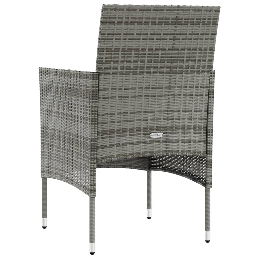 Set Divani da Giardino 8 pz con Cuscini in Polyrattan Grigio cod mxl 43288