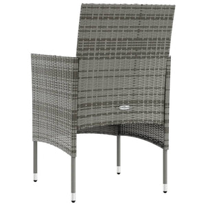 Set Divani da Giardino 8 pz con Cuscini in Polyrattan Grigio cod mxl 43288