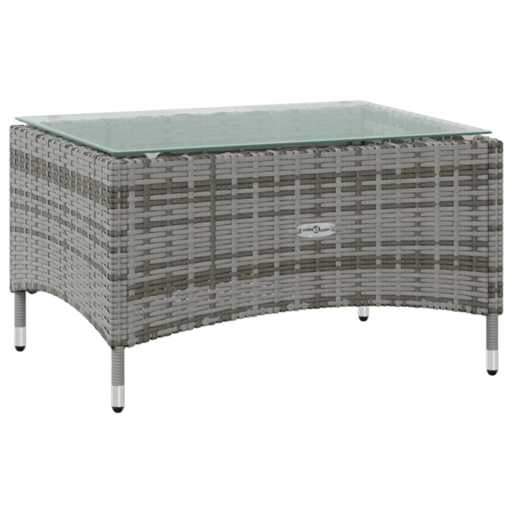 Set Divani da Giardino 8 pz con Cuscini in Polyrattan Grigio 3095959