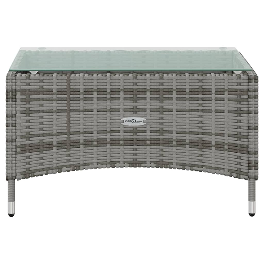 Set Divani da Giardino 8 pz con Cuscini in Polyrattan Grigio 3095959