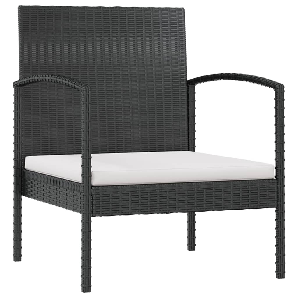 Set Divani da Giardino 16 pz con Cuscini in Polyrattan Nero cod mxl 45881