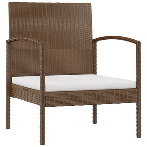 Set Divani da Giardino 8 pz con Cuscini in Polyrattan Marrone cod mxl 39198