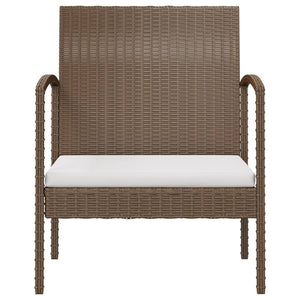 Set Divani da Giardino 8 pz con Cuscini in Polyrattan Marrone cod mxl 39198