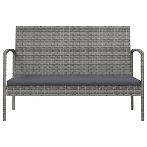 Set Divani da Giardino 8 pz con Cuscini in Polyrattan Grigio cod mxl 39200